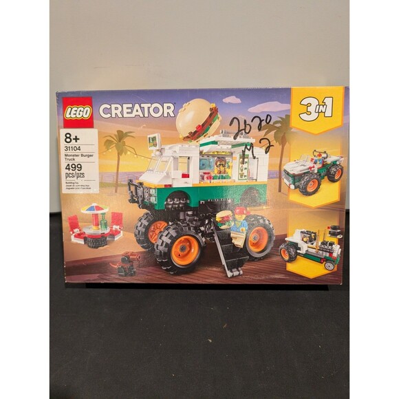 LEGO Creator 3-in-1 Monster Burger Truck (31104) Factory Sealed (Heavy Box Wear) - Picture 1 of 10